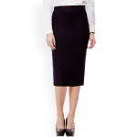 Black Pencil Skirt With Back Slit