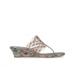 Women Rose Gold Solid Sandals