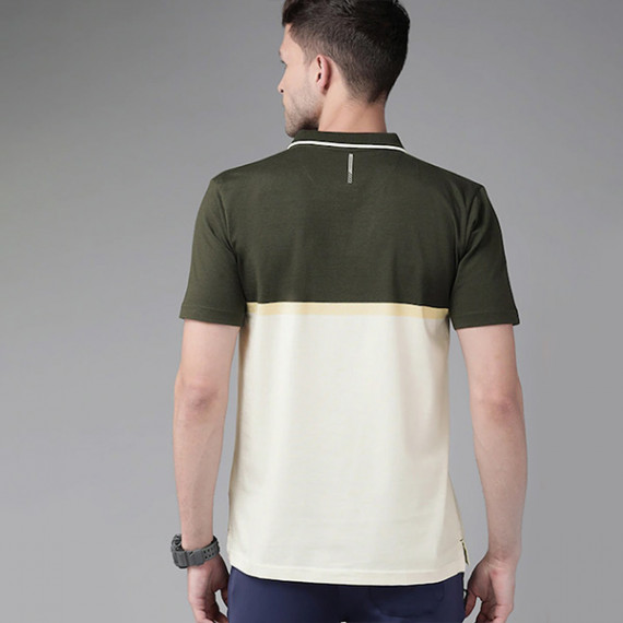 https://letshopz.com/products/men-olive-green-yellow-colourblocked-polo-collar-active-fit-t-shirt