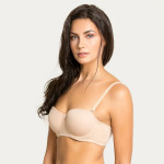 Beige Solid Underwired Lightly Padded Balconette Bra ZI1134CORE0NUDE