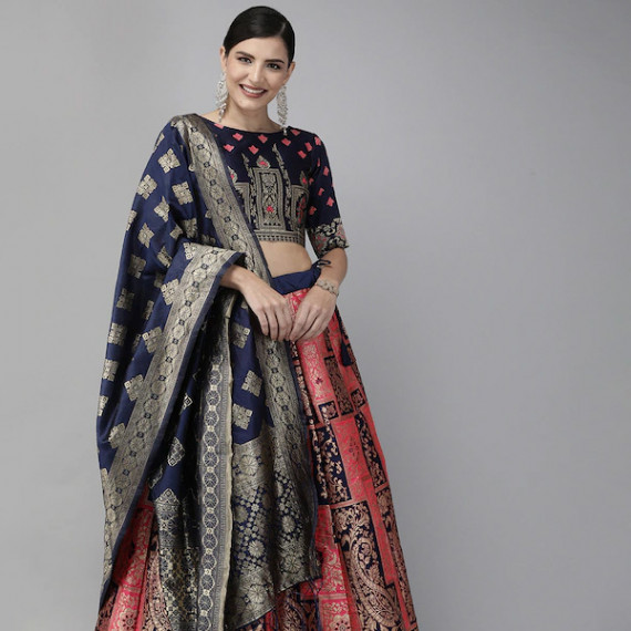 https://letshopz.com/products/pink-navy-blue-woven-design-semi-stitched-lehenga-unstitched-blouse-with-dupatta