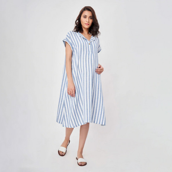 https://letshopz.com/products/blue-striped-maternity-shirt-midi-dress