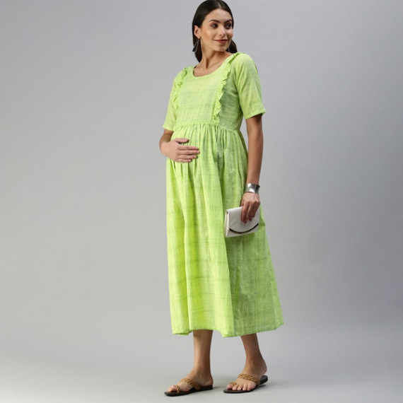 https://letshopz.com/products/lime-green-woven-design-handloom-maternity-a-line-midi-dress