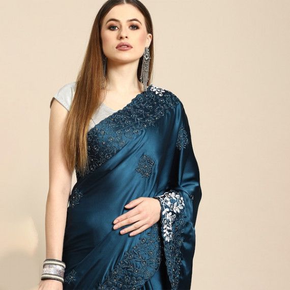 https://letshopz.com/products/blue-floral-embroidered-satin-saree