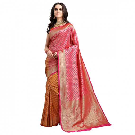 https://letshopz.com/products/pink-mustard-yellow-ethnic-motifs-woven-design-half-half-kanjeevaram-saree