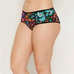 Women Black Printed Hipster Briefs